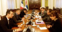 6. фебруар 2017. Председник и заменик председника ПГ СНС са француским посланицима 